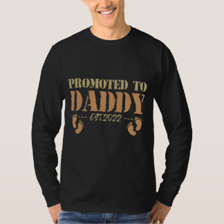 Camiseta Mens Promovidos Para O Pai 2022 Pela Primeira Vez