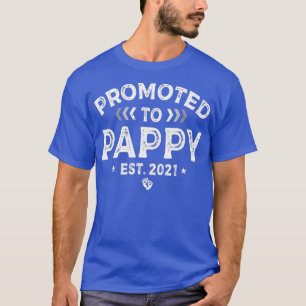 Camiseta Mens Promovidos Para Pappy 2021 Pela Primeira Vez 