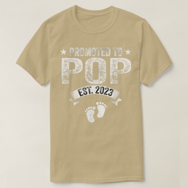Camiseta Mens Promovidos Para Pop De 2023 Novo Avô Engraçad (Frente do Design)
