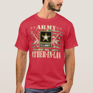 Camiseta Mens Proud Army FatherInLaw United States USA Flag