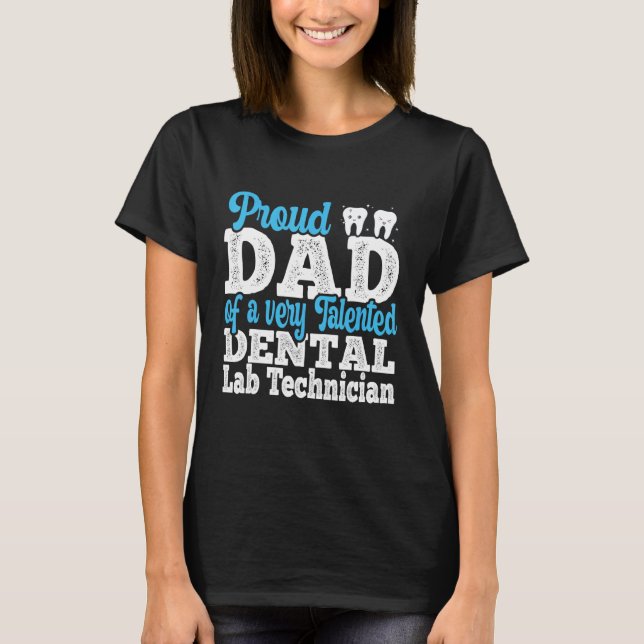 Camiseta Mens Proud Dad Of Orthodontic Laboratory Dental La (Frente)