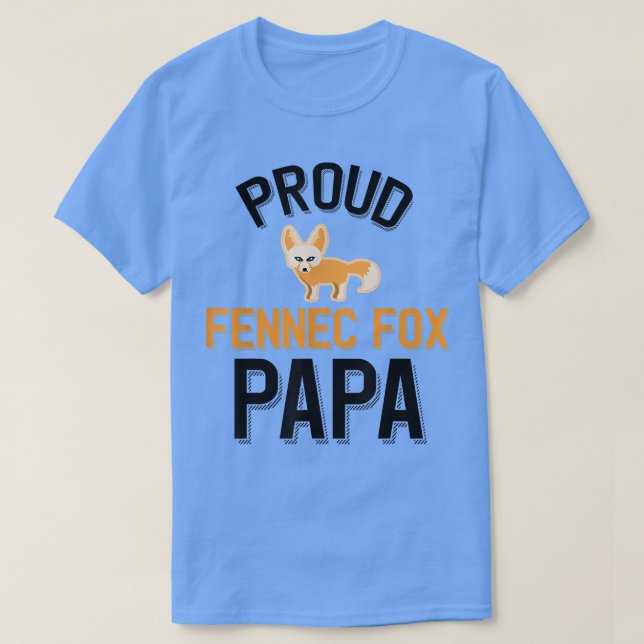 Camiseta Mens Proud Fennec Fo Papa (Frente do Design)