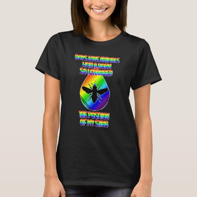 Camiseta Mens Proud Gay Boys Pride LGBTQ  Gay Beekeeper Rai (Frente)