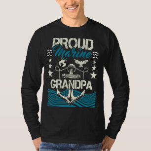 Camiseta Mens Proud Marine Avô Avô Avô Papa Pop