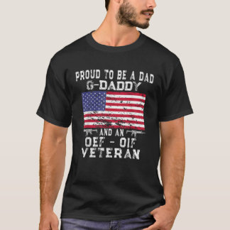Camiseta Mens Proud Pai G Pai OEF Veterano OIF Retroativo U