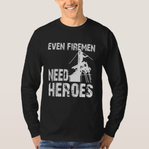 Camiseta Mens Proud Power Lineman Elétrico Até Bombeiros Pr