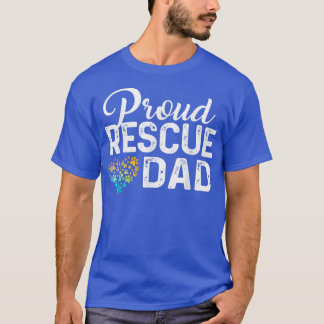 Camiseta Mens Proud Rescue Dog Dad Fathers Day Tee for Dog 