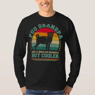 Camiseta Mens Pug Dog Vintage Pug Dia de os pais Vovô