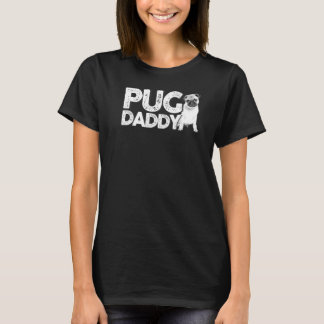 Camiseta Mens Pug Pai Pug Puppy Proprietário Gráfico Tee