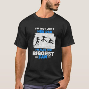 Camiseta Mens Pulando Triplo Traço De Salto E Pai De Campo