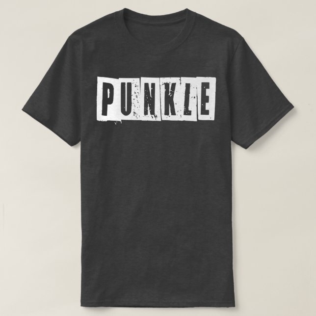 Camiseta Mens Punk Uncle AKA Punkle  (Frente do Design)