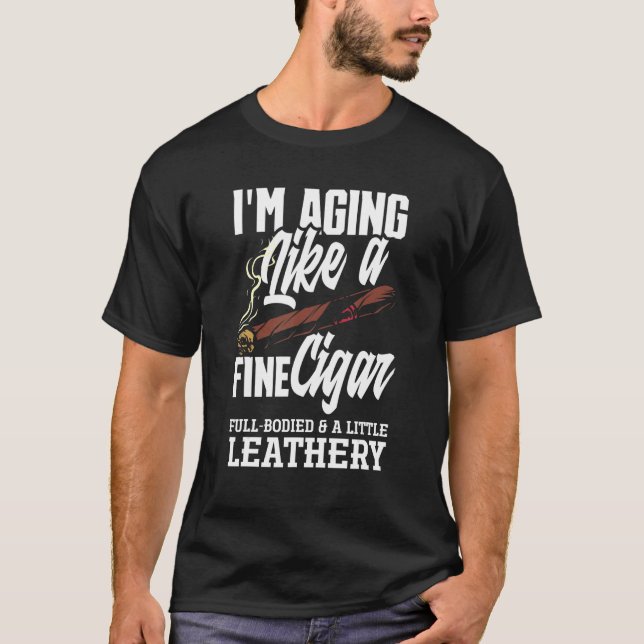 Camiseta Mens que estou envelhecendo como um bom fumante de (Frente)