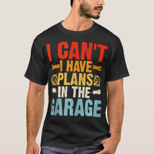 Camiseta Mens Que Não Posso Ter Planos No Mech Engraçado.