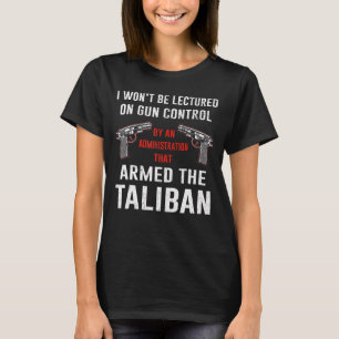 Camiseta Mens que não serei ensinado no controle de armas p