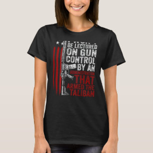 Camiseta Mens que não serei ensinado no controle de armas p