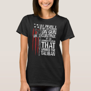 Camiseta Mens que não serei ensinado no controle de armas p