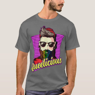 Camiseta Mens Queelicious Rainbow Beard LGBT Pride T-Shirt