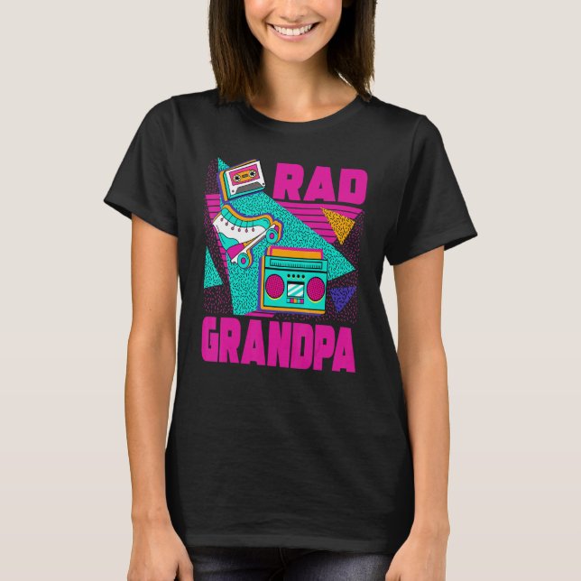 Camiseta Mens Rad Grandpa 90s Aesthetic Nostalgia 1990's Re (Frente)