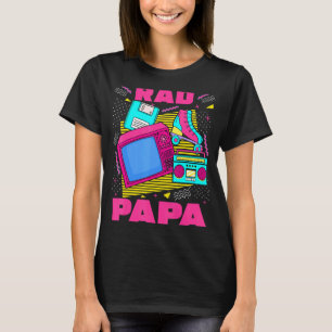 Camiseta Mens Rad Papa 90s Nostalgia estética de 1990 Retro