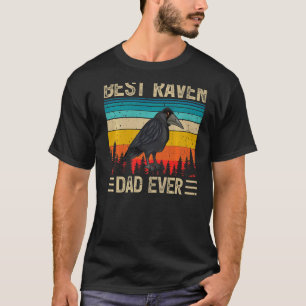 Camiseta Mens Raven Bird Vintage Melhor Pai Raven Nunca Fai