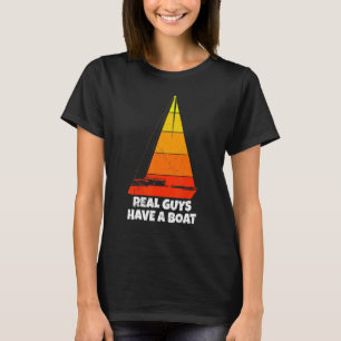Camiseta Mens Real Cara Ride Boater Capitão Skipper Boater