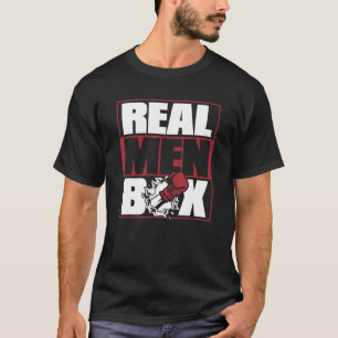 Camiseta Mens Real Men Box Tailandesa Kickboxer Boxista Fis