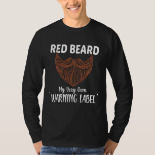 Camiseta Mens Red Beard Meu Ginger De Etiqueta De Aviso