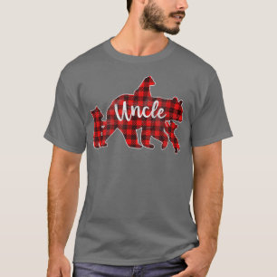 Camiseta Mens Red Xadrez Tio Bear Com 3 Cubos Tio Bear F