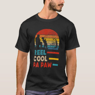 Camiseta Mens Reel Cool Pa Paw Fisherman Daddy Father Day G