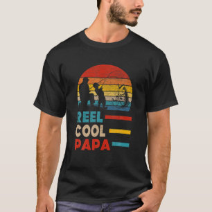 Camiseta Mens Reel Cool Papa Fisherman Daddy Father Day Gif