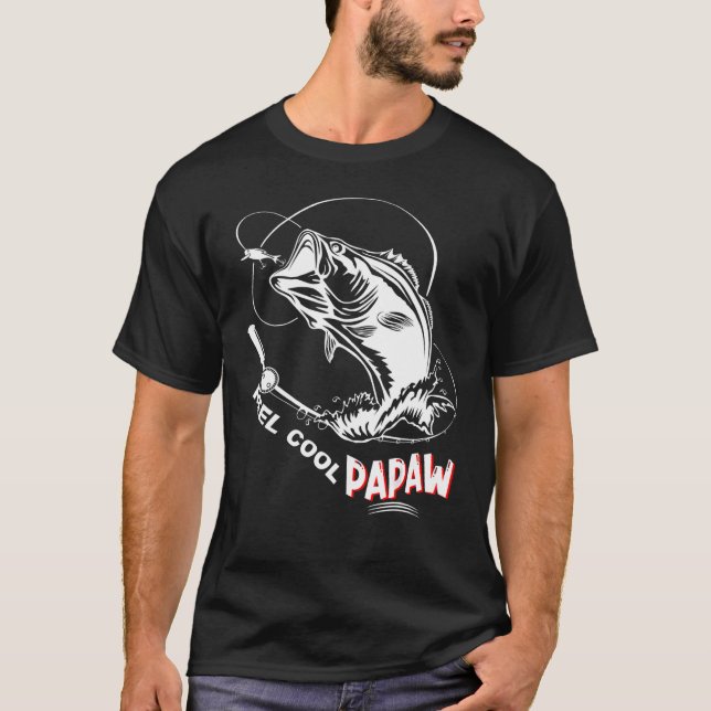 Camiseta Mens Reel Cool Papaw Fisherman Papaw Father Day Fi (Frente)