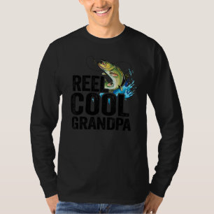 Camiseta Mens Reel Legal Avô Bass Fish Pai Pai Pescador