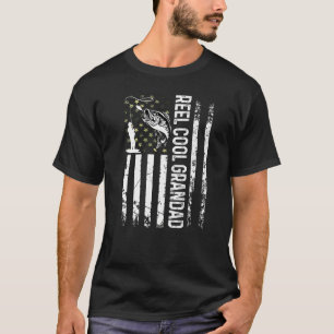 Camiseta Mens Reel Legal Avô Para O Pai Pescador B Dia F