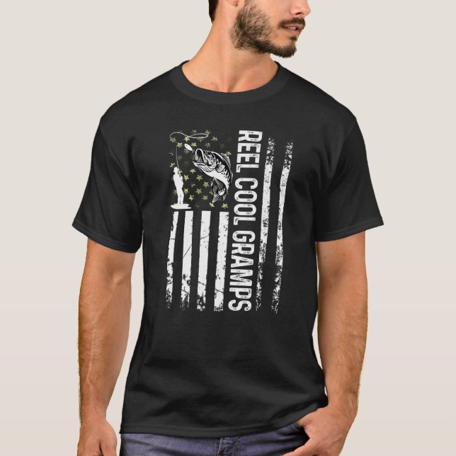 Camiseta Mens Reel Legal Grampos Para O Pai Pescador B Dia  (Frente)