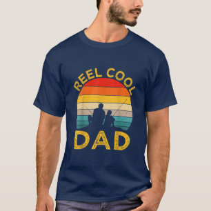 Camiseta Mens Reel Legal Pai De Pesca Vintage Avô F