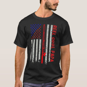Camiseta Mens Reel Legal Papa Pavilhão Americano Bandeira G