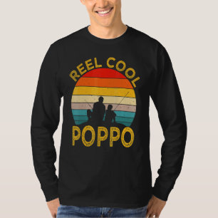 Camiseta Mens Reel Legal Poppo Pai de Pesca Vintage Avô