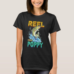 Camiseta Mens Reel Legal Poppy Pescador Pesca Amor Familiar