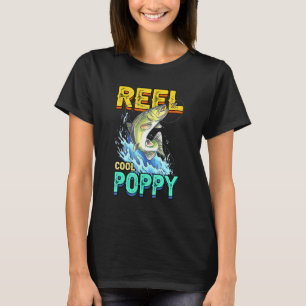 Camiseta Mens Reel Legal Poppy Pescador Pesca Amor Familiar
