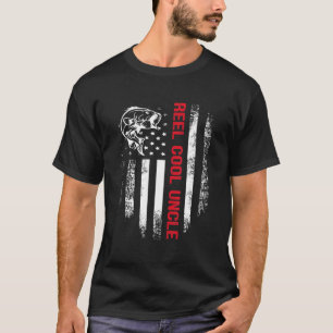 Camiseta Mens Reel Legal Tio Americano Bandeira Pavilhão P