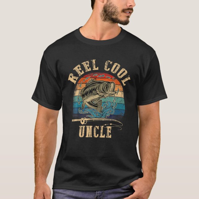 Camiseta Mens Reel Legal Tio Pescador Dia de os pais Fishin (Frente)
