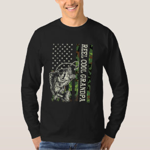 Camiseta Mens Reel Legal Vovô Camouflage Bandeira Americana