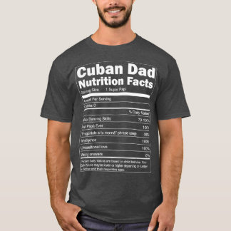 Camiseta Mens Regalo para Papa Nutrição Fala Cubano Engraça