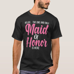 Camiseta Mens Relaxe A Equipe De Noiva Uma E Madrinha de ca