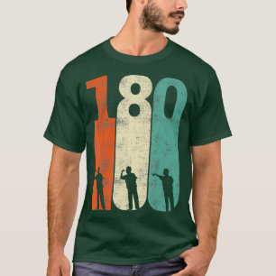 Camiseta Mens Retro 180 Darts Triple 20 dardos Vintage