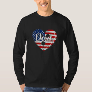 Camiseta Mens Retro 4 De Julho, Pai Patriótica De Boliche U