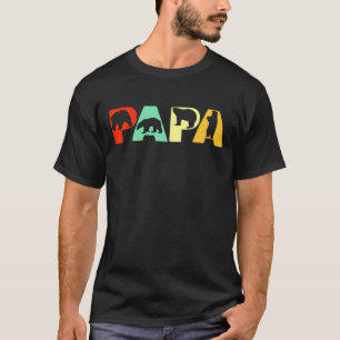 Camiseta Mens Retro Bear Pai Papa Urso Pai