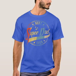 Camiseta Mens Retro Best Dad Super Dad Ever Father Daddy Fa