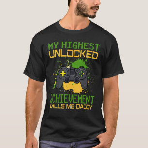 Camiseta Mens Retro Estilo Vídeo Jogo Jogador Pai Pai