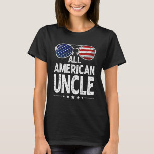 Camiseta Mens Retro Father's Day Family All American Uncle 